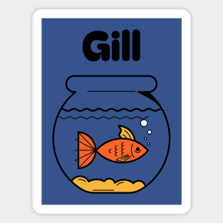 Gill The Gold Fish Tshirt Magnet